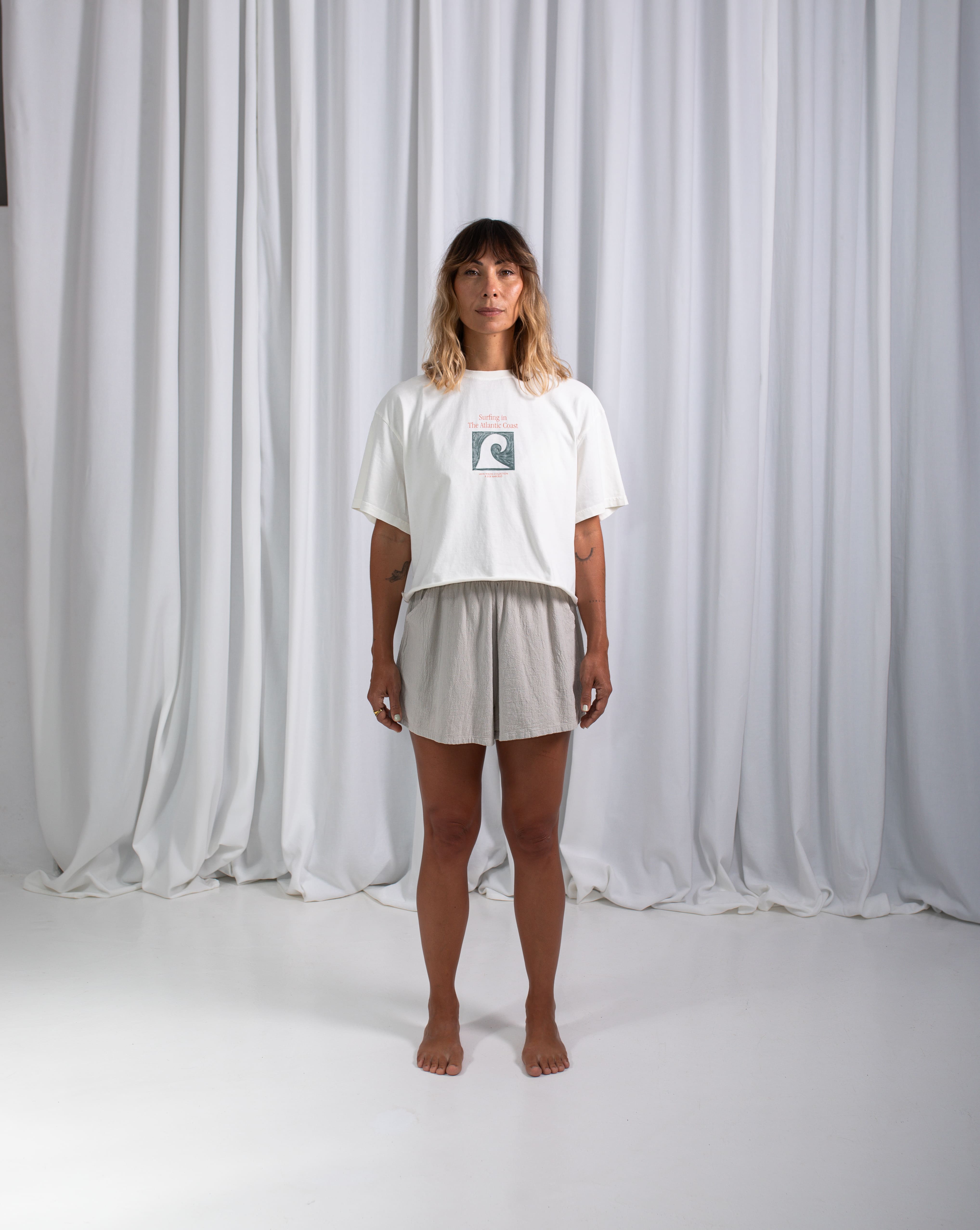 AC Essentials Crop T-Shirt · Ecru