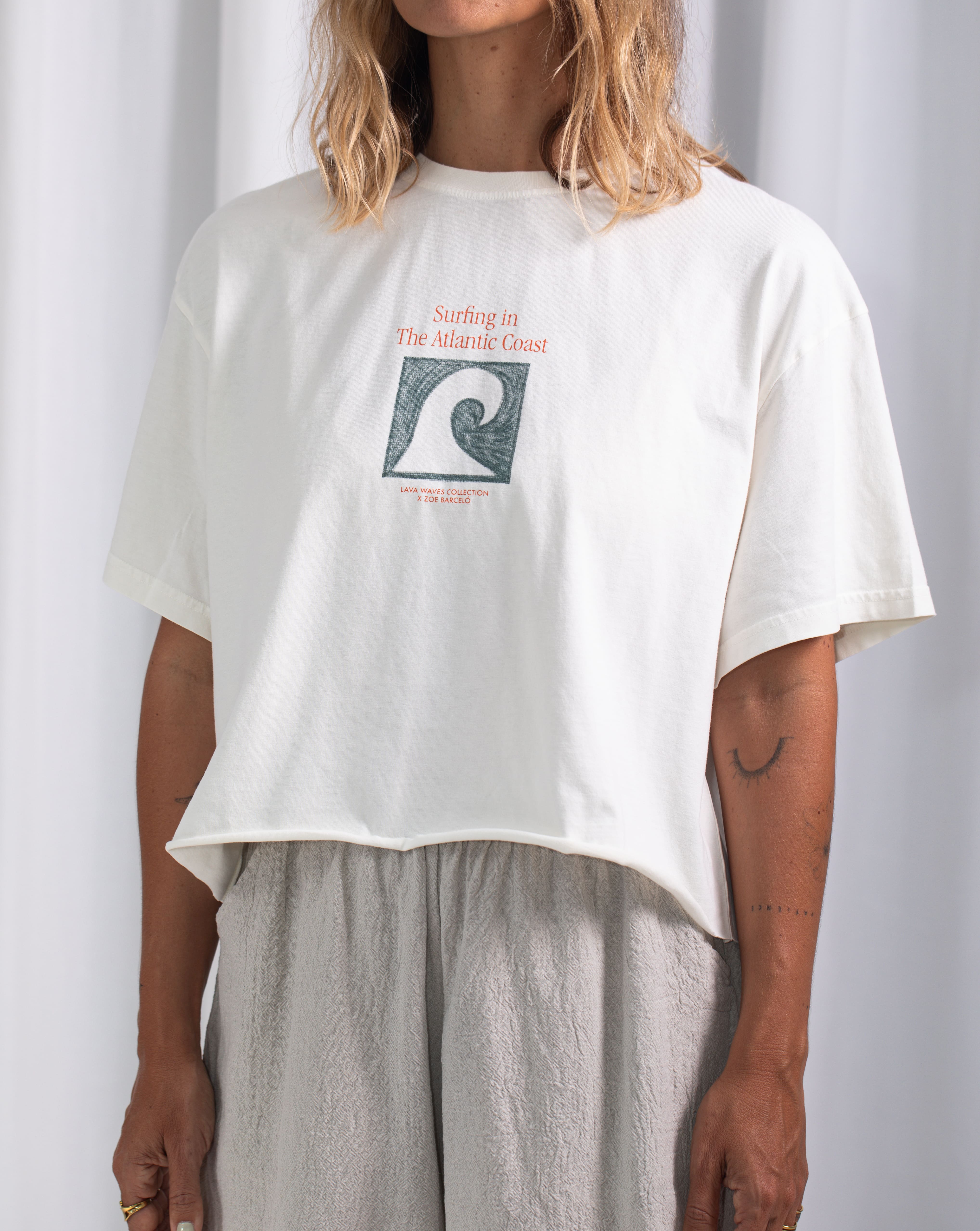 AC Essentials Crop T-Shirt · Ecru