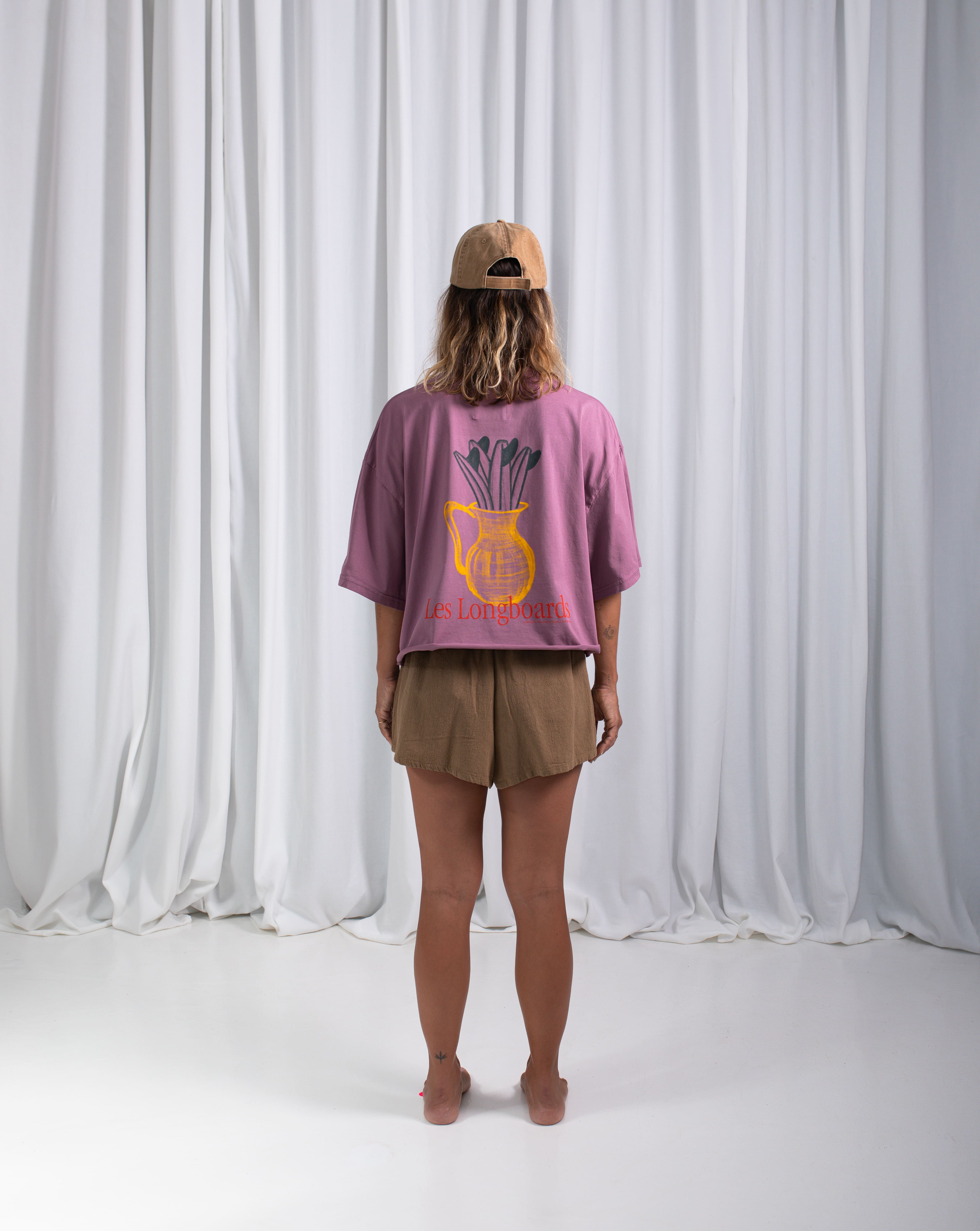 AC Les Longboards Crop T-shirt · Açaí