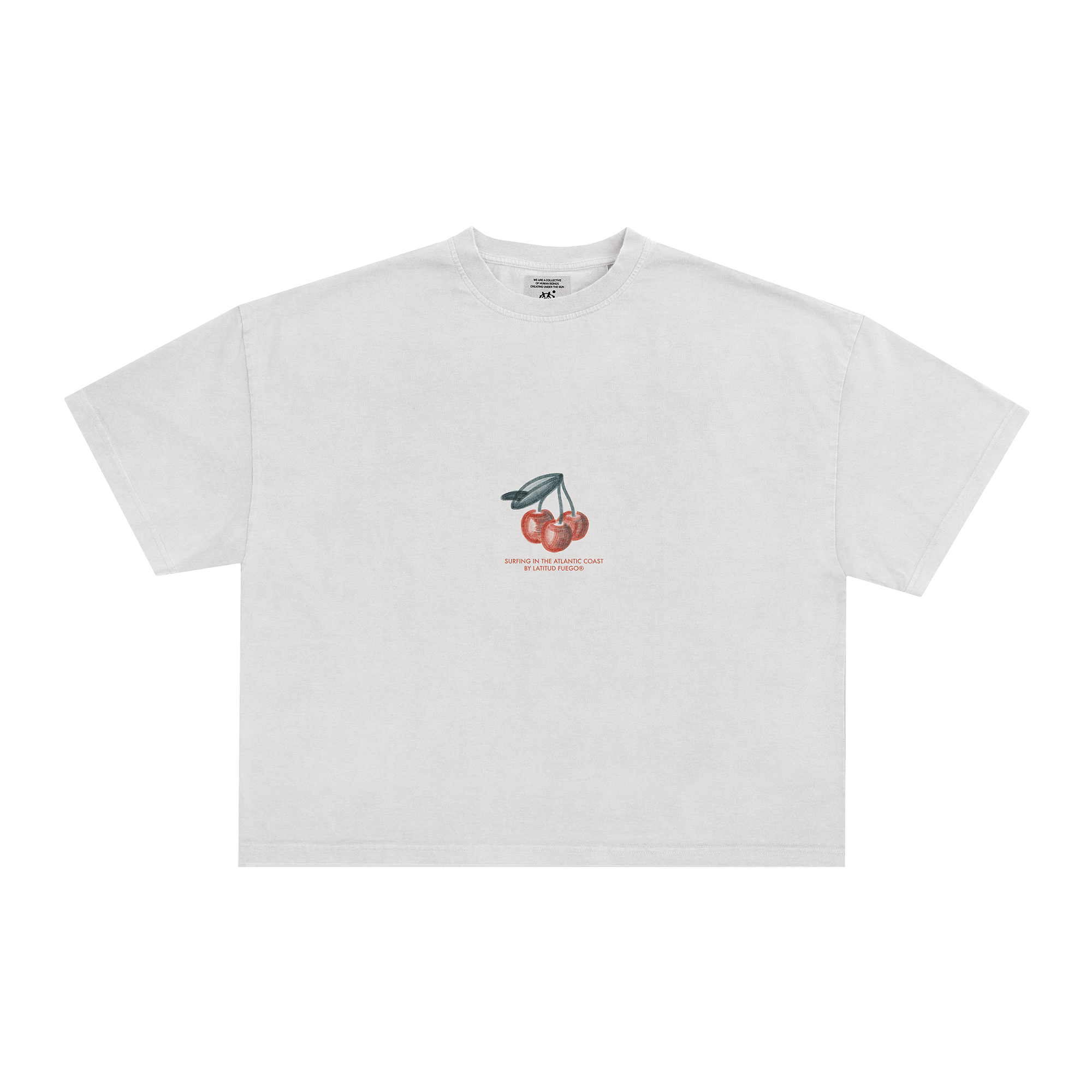 AC Cherries Crop T-shirt · Ecru