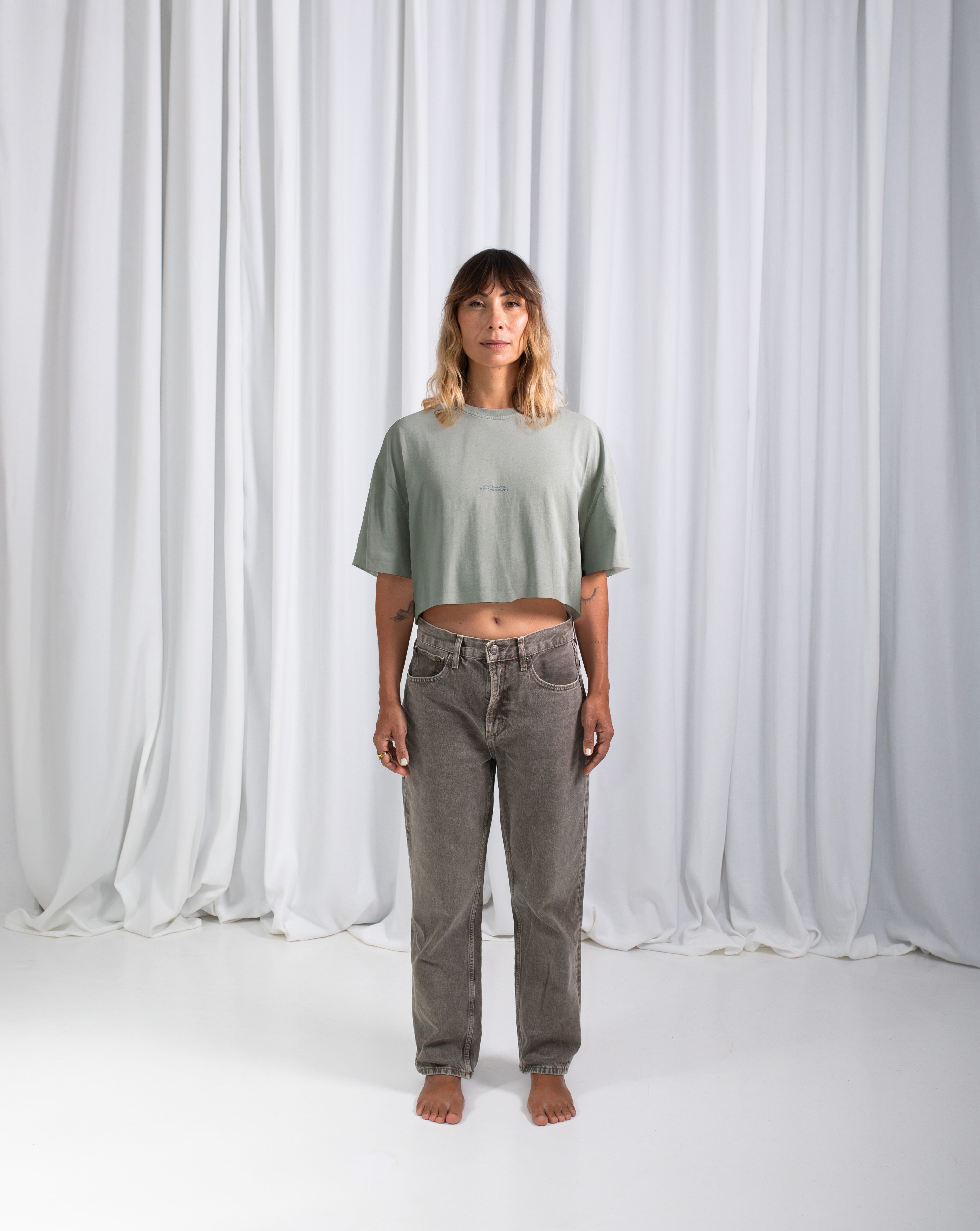 LW Palms Crop T-shirt · Sage
