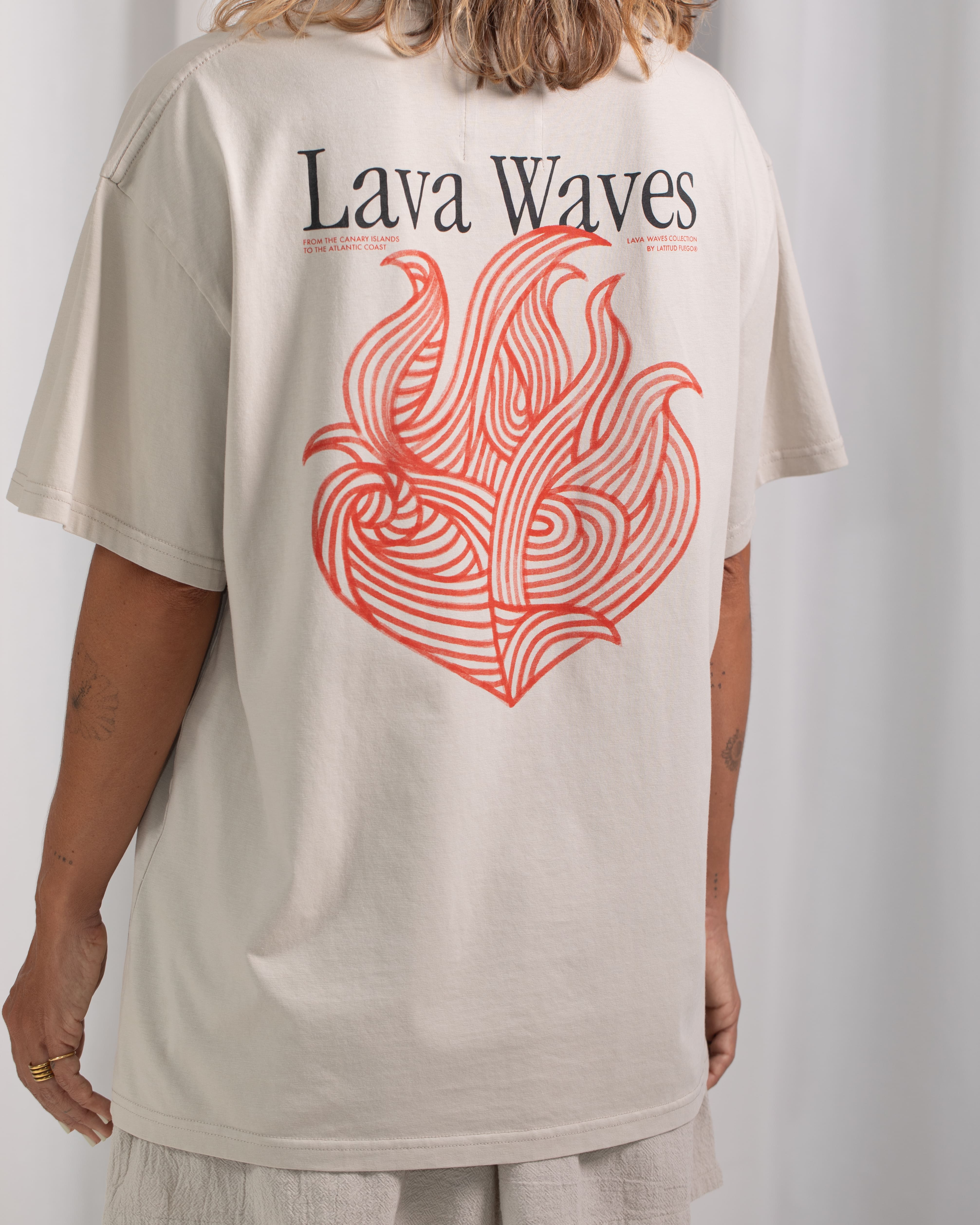 LW Flames T-shirt · Bone