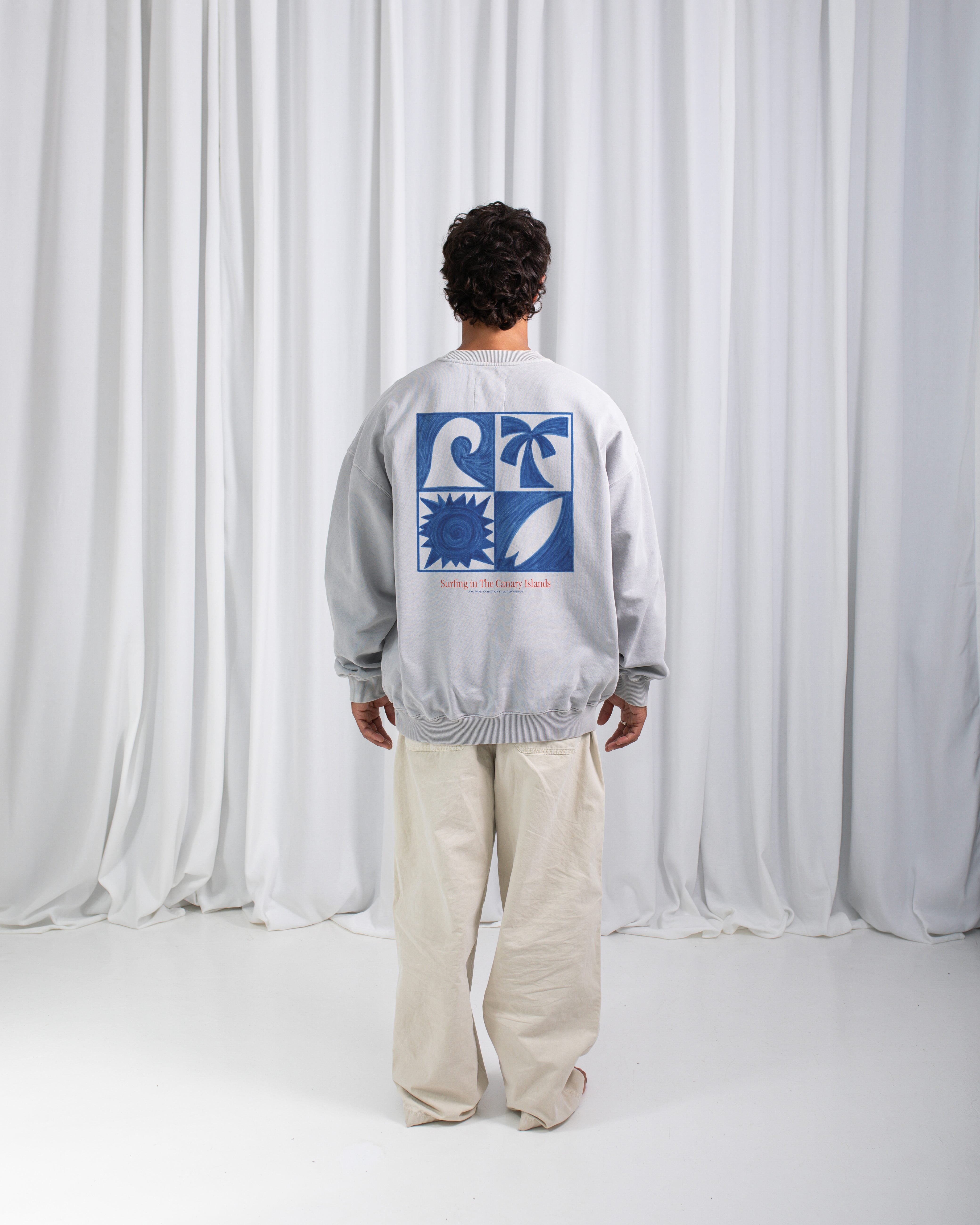 LF · LW Essentials Crew Neck Sweater · Bone-grey
