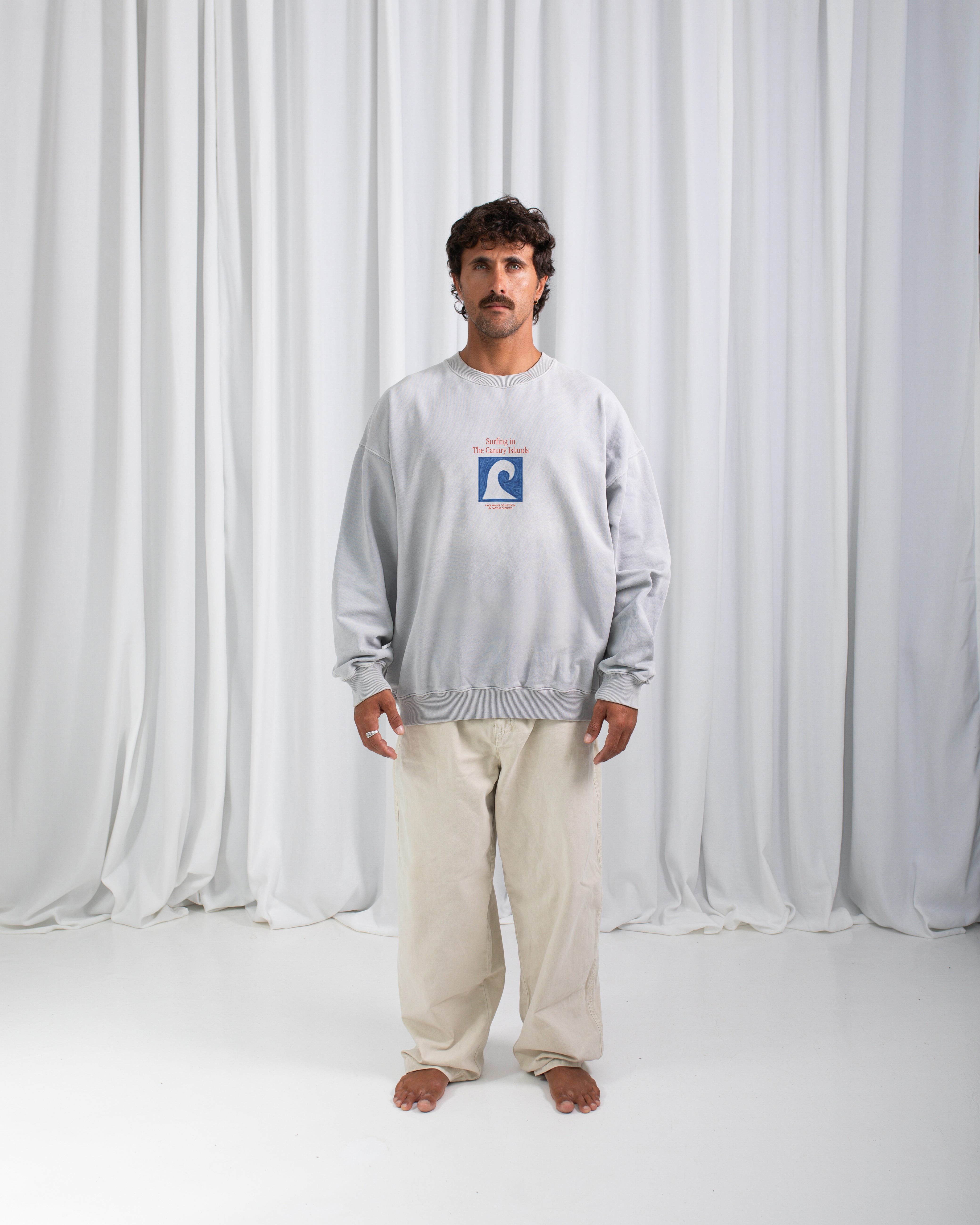 LF · LW Essentials Crew Neck Sweater · Bone-grey