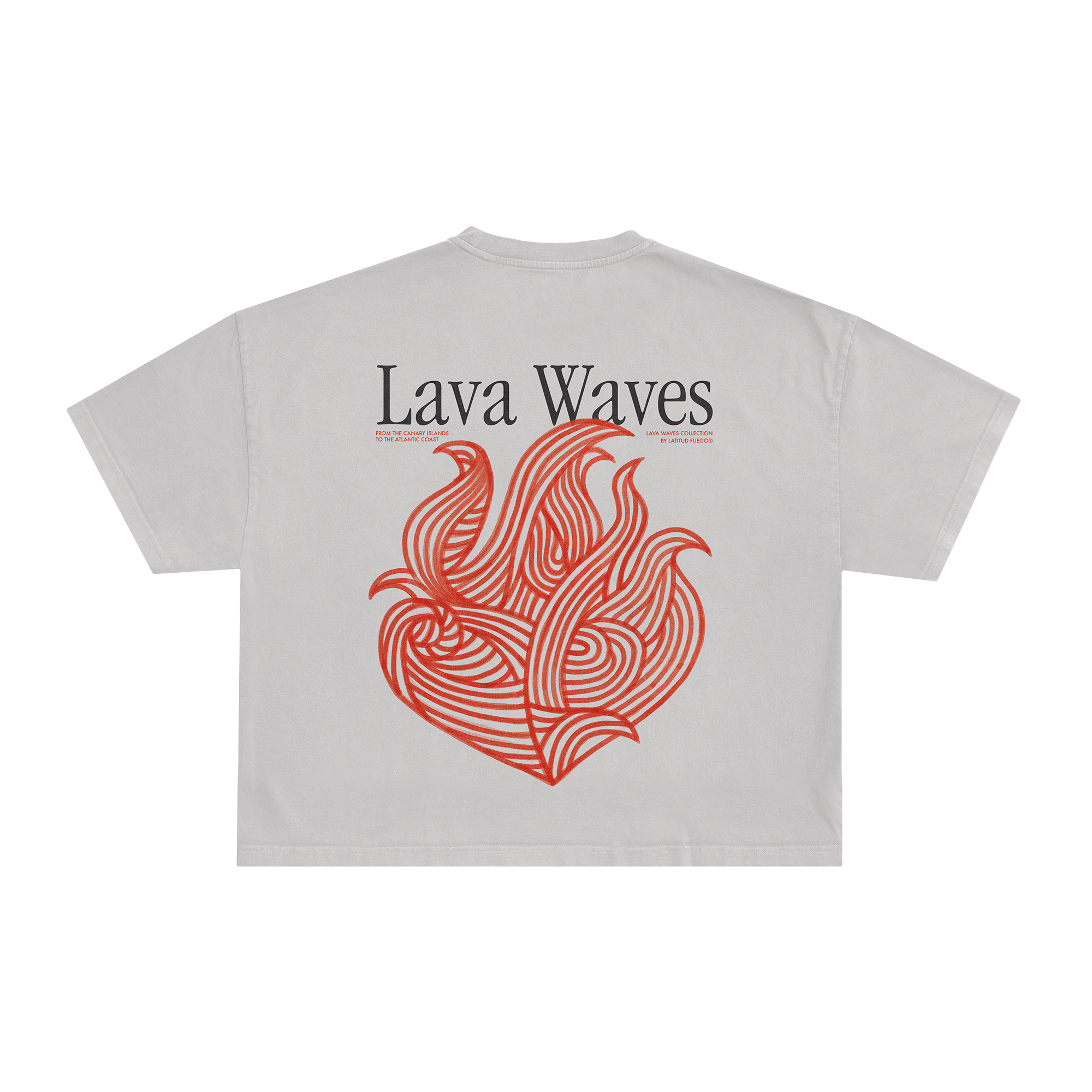 LW Flames Crop T-shirt · Bone