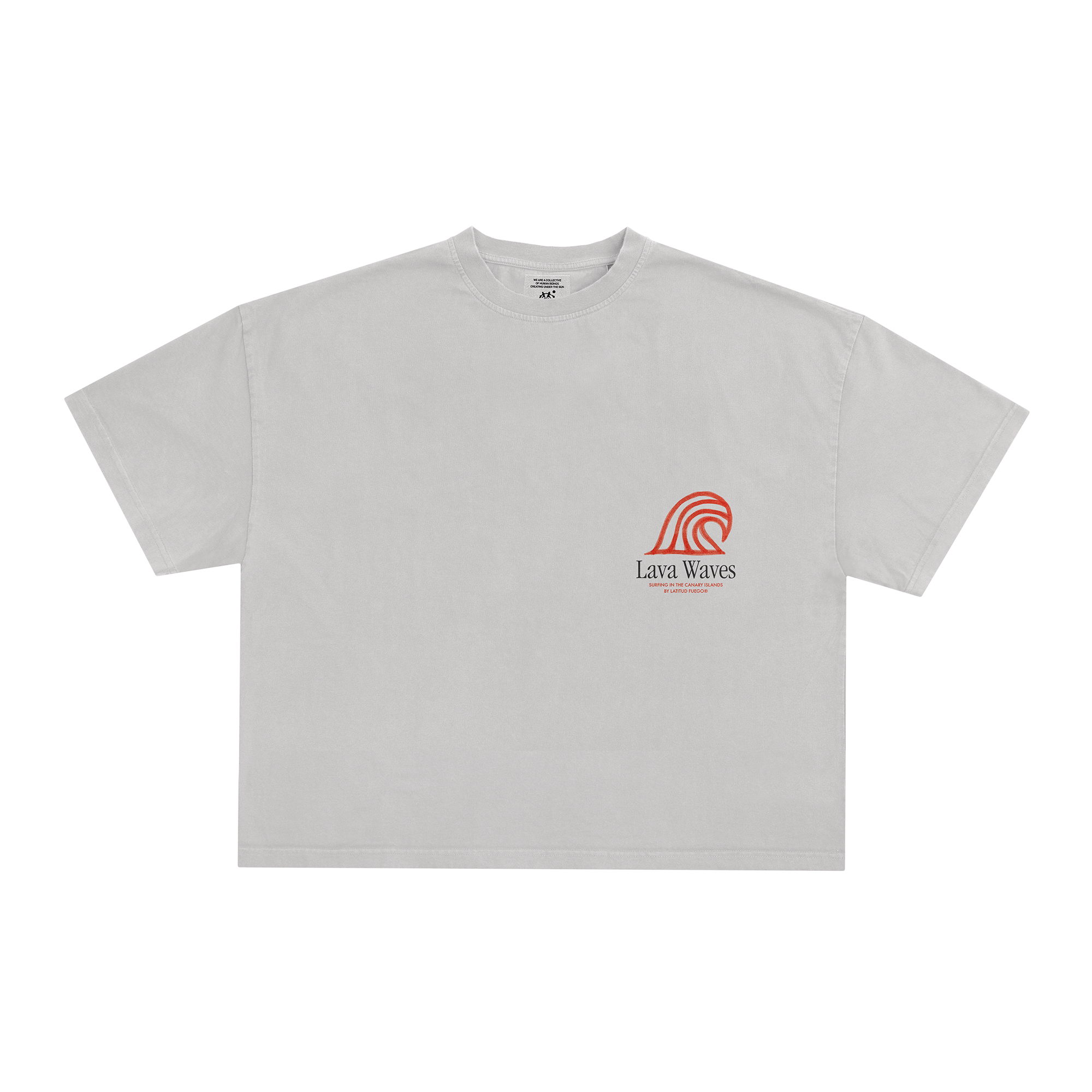 LW Flames Crop T-shirt · Bone