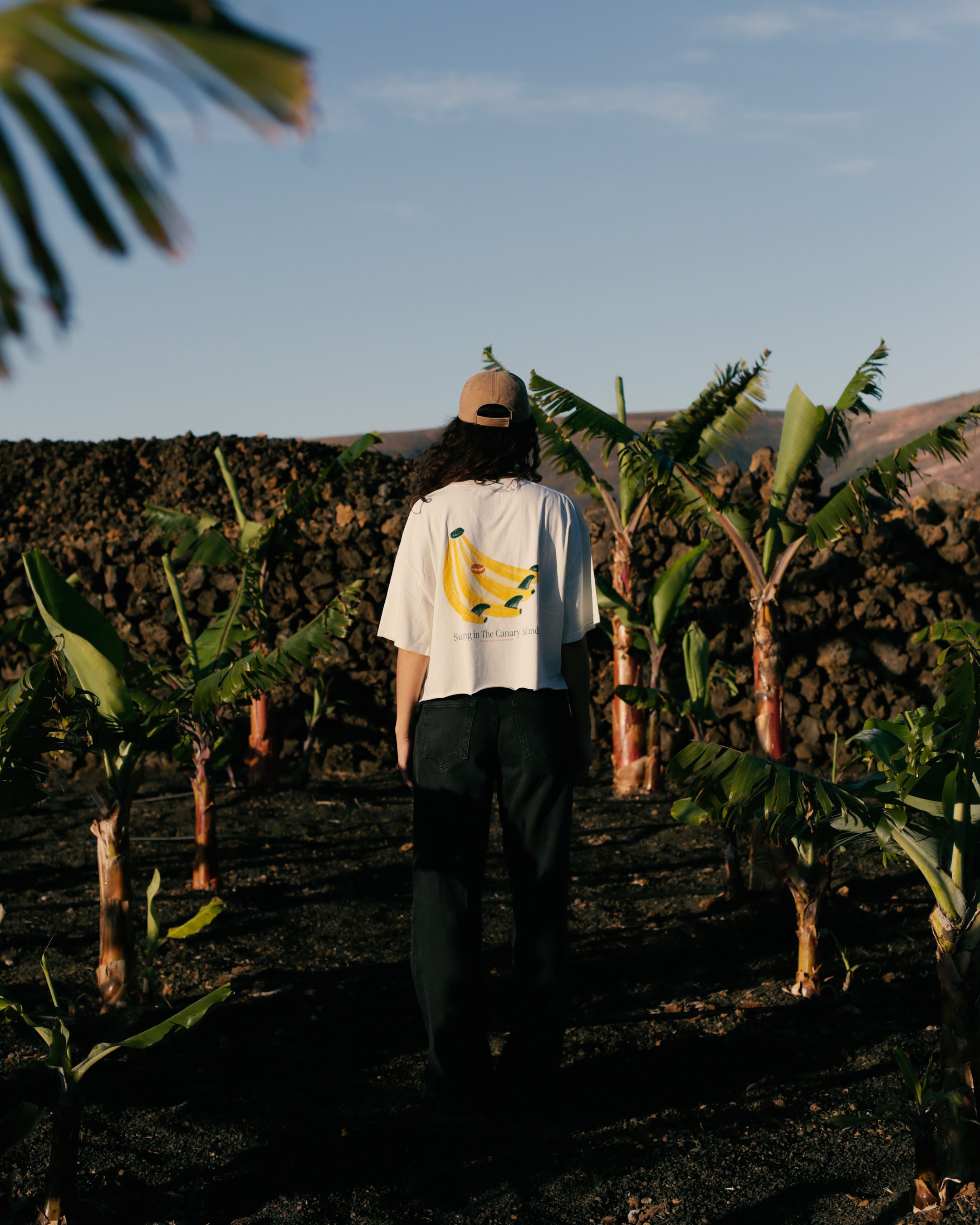 LW Plátanos Crop T-shirt · Ecru