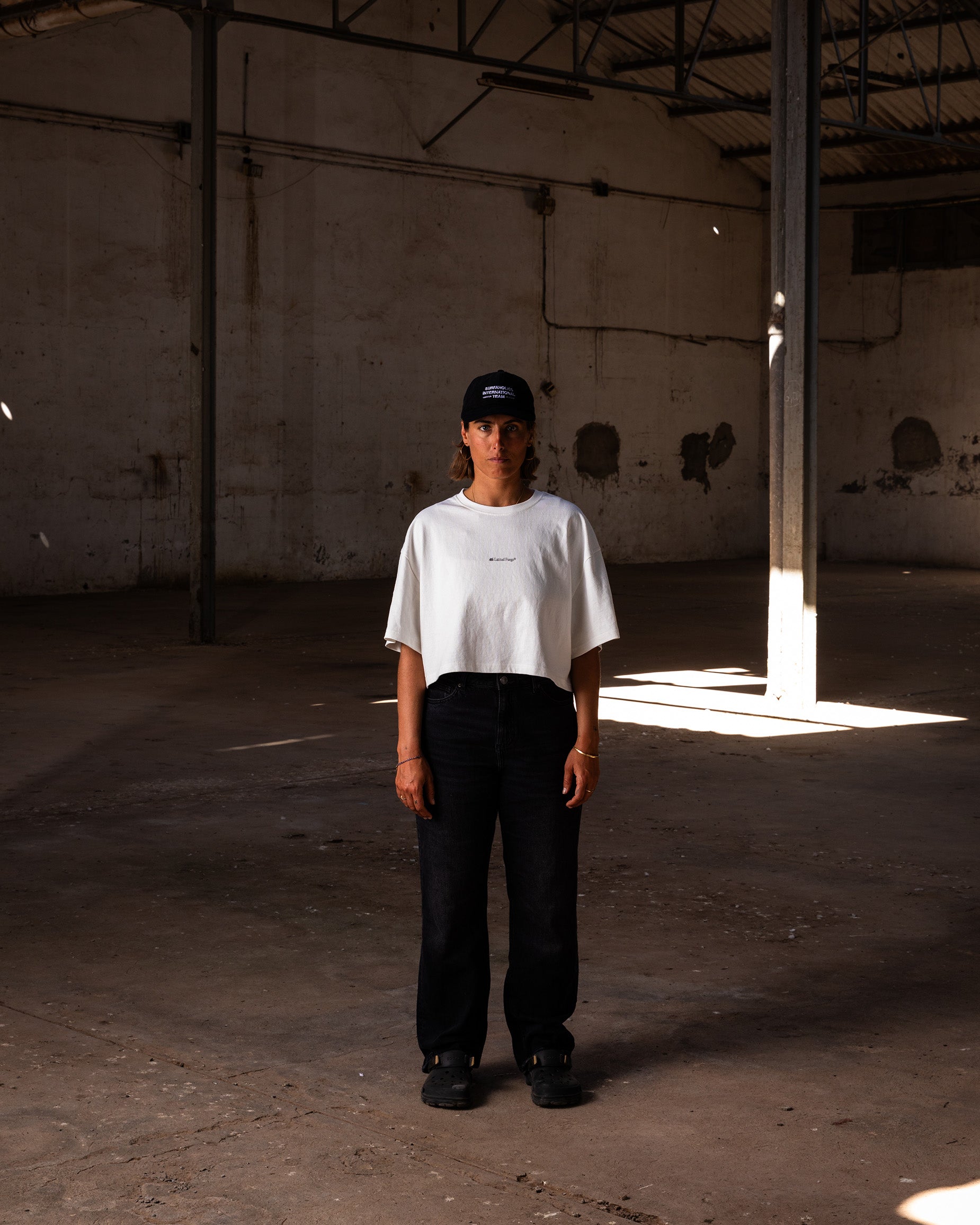 WS Spiral Crop T-Shirt · White