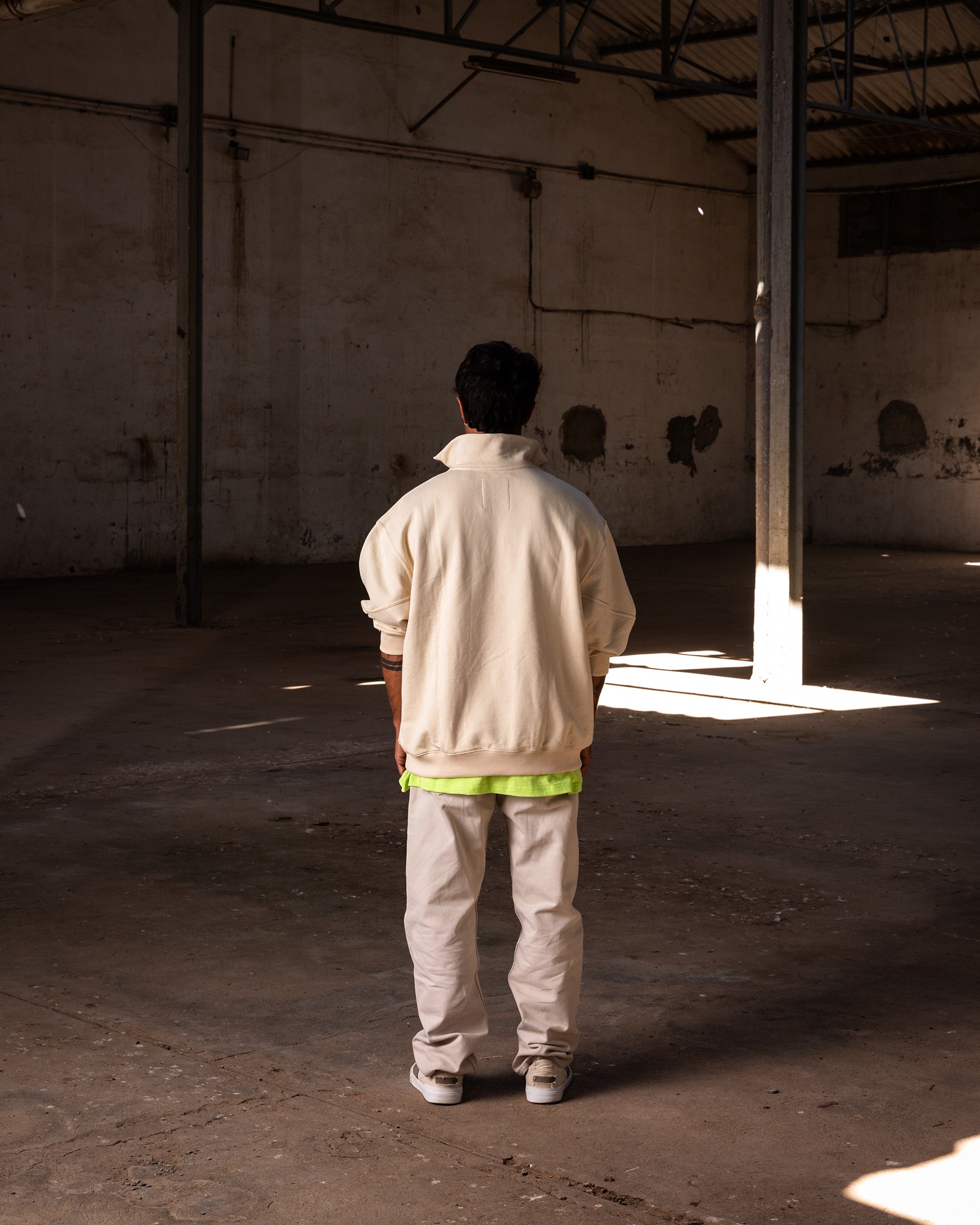 WS Vintage Zip Sweater · Beige