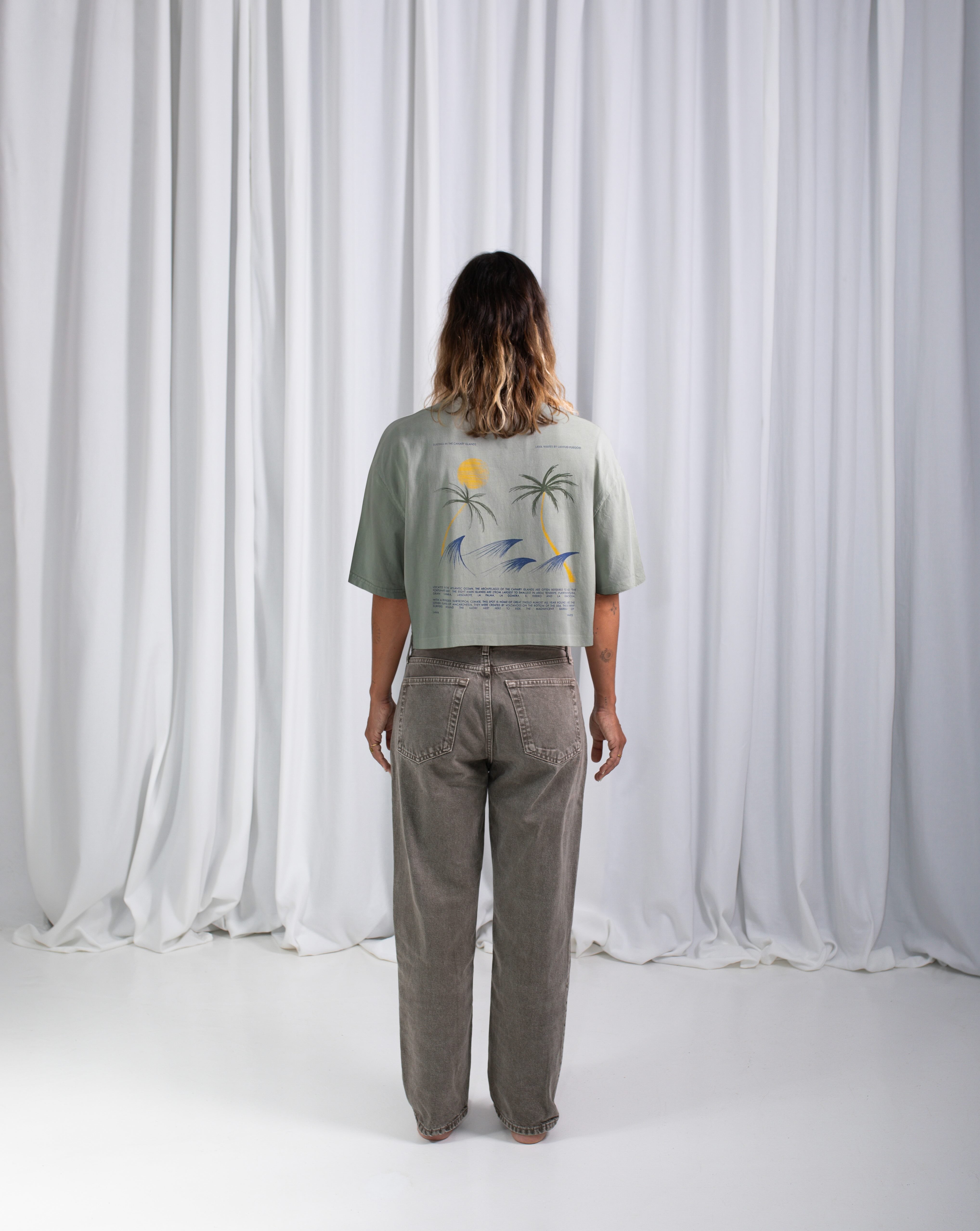 LW Palms Crop T-shirt · Sage