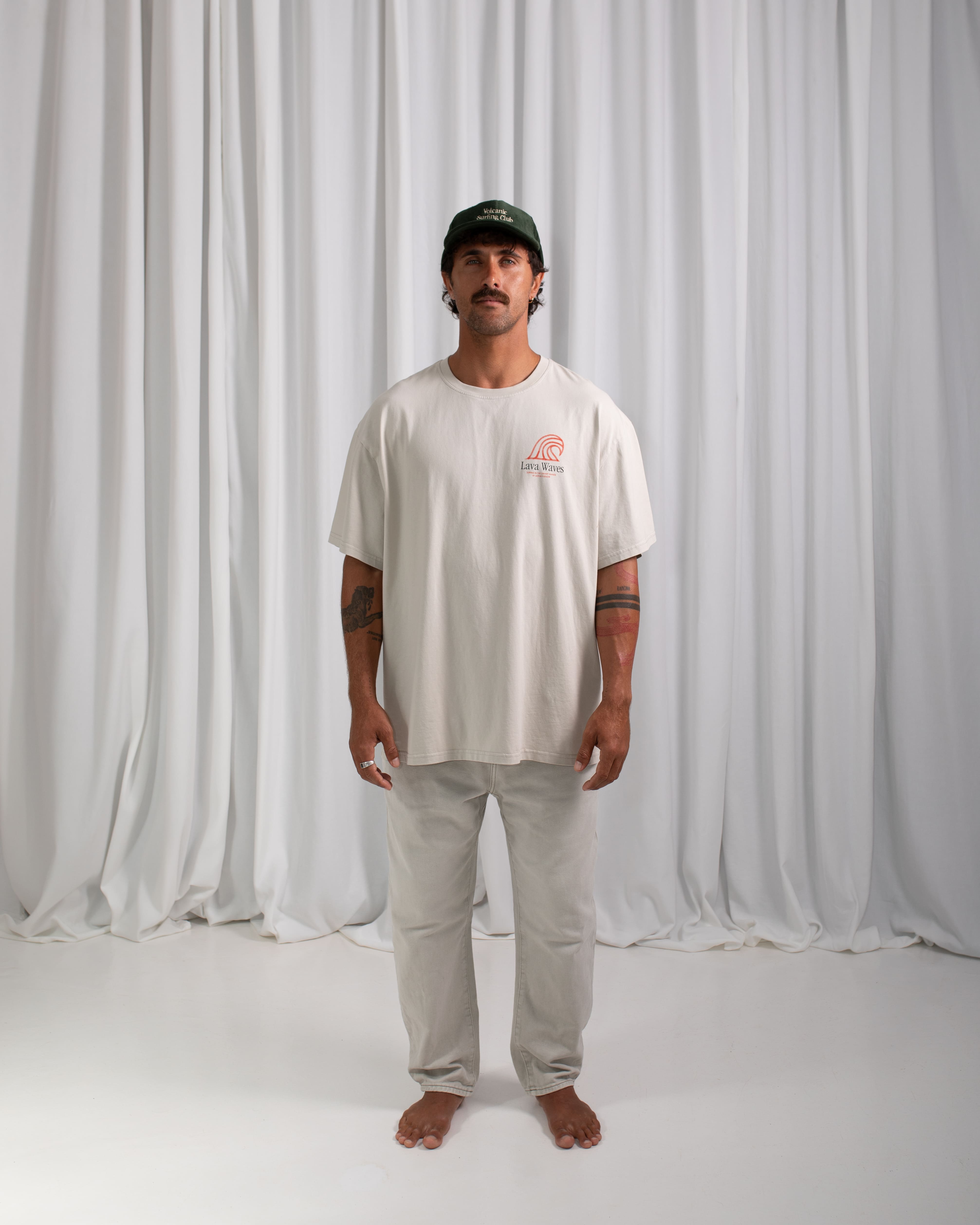 LW Flames T-shirt · Bone