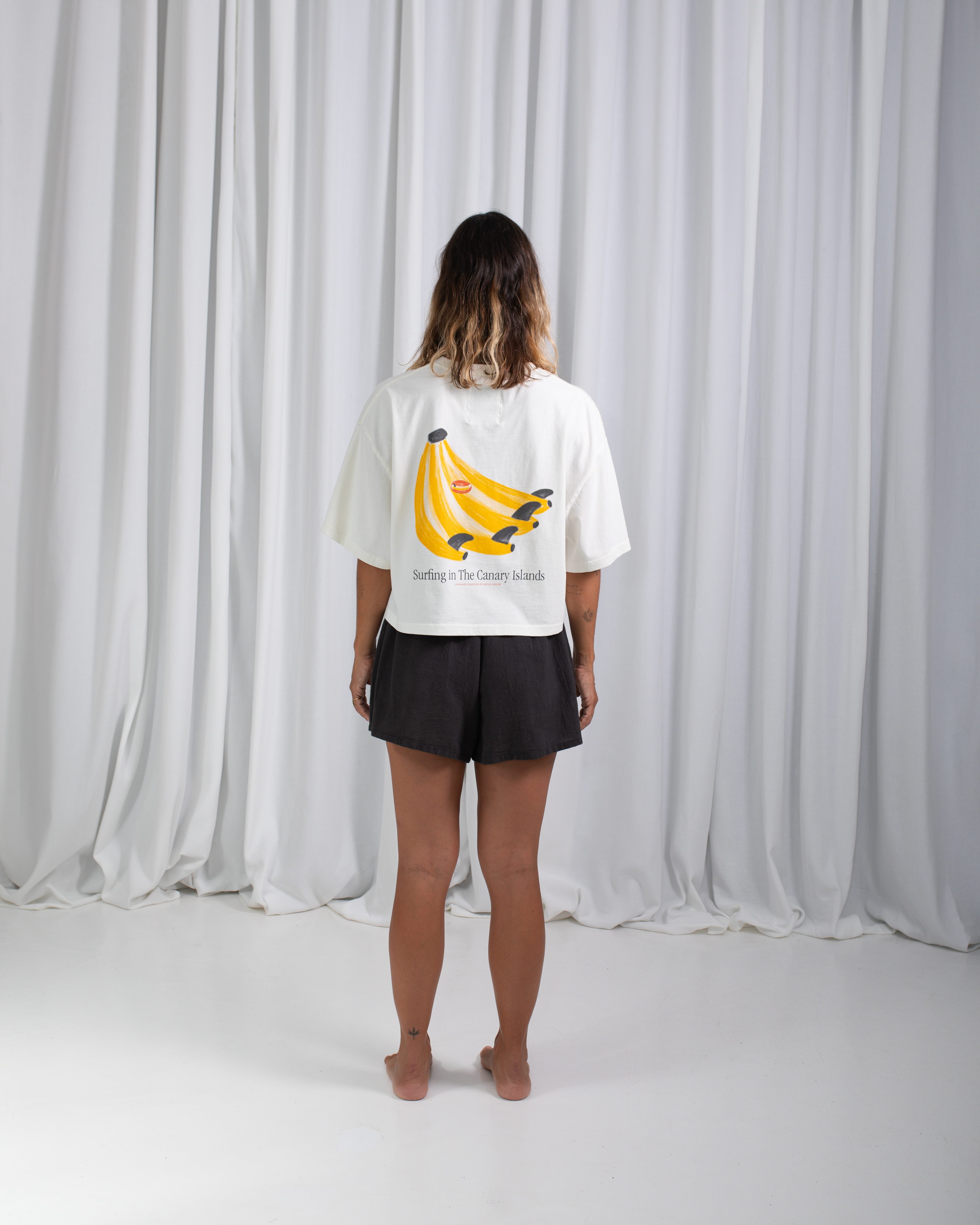 LW Plátanos Crop T-shirt · Ecru