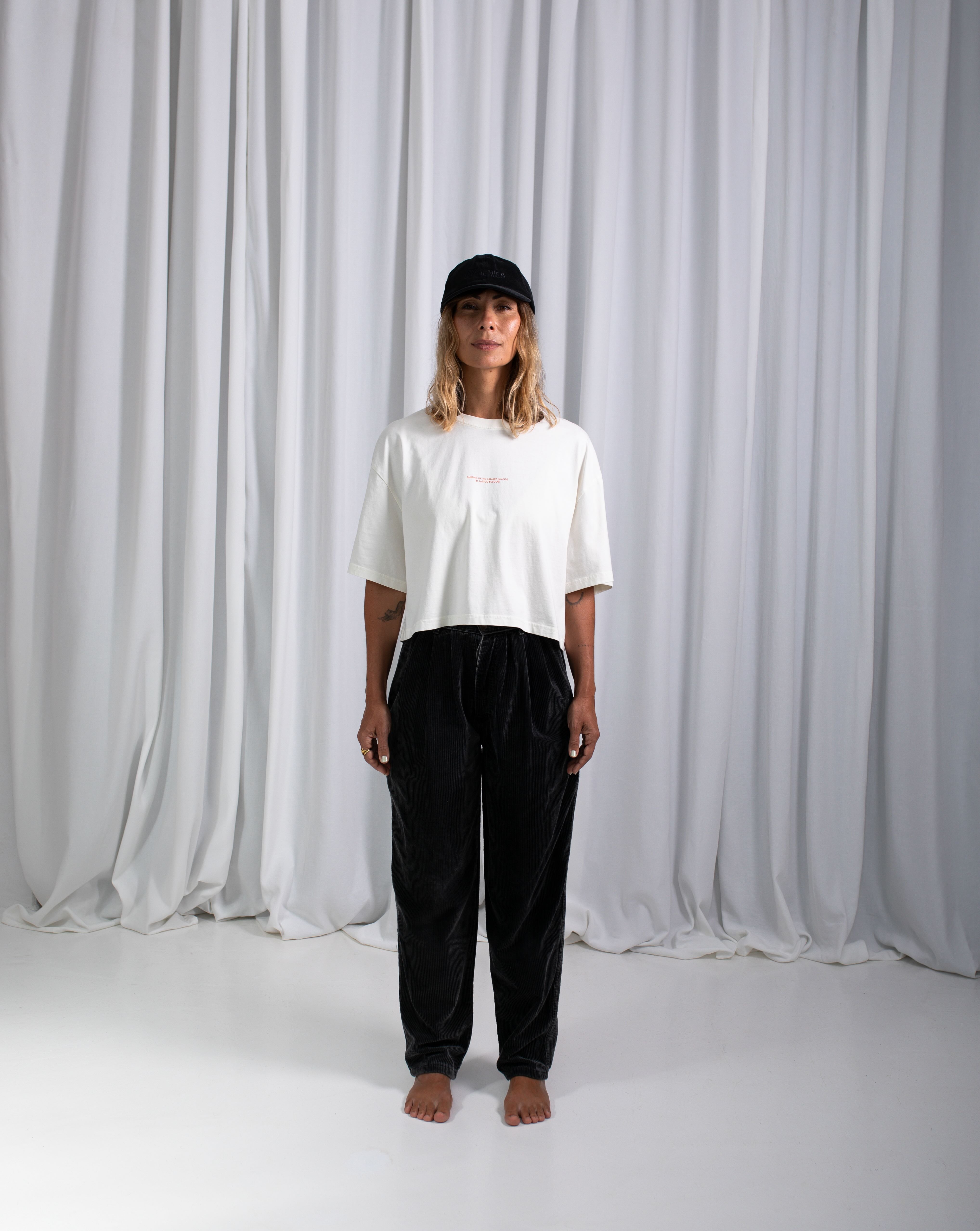 LW Plátanos Crop T-shirt · Ecru