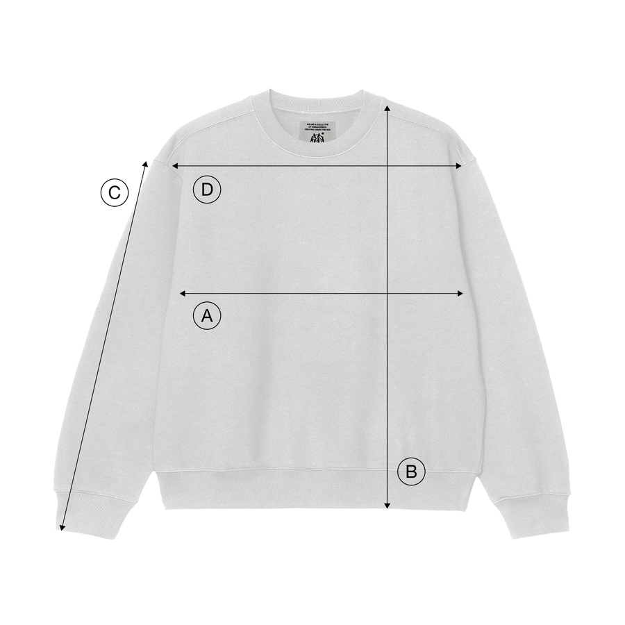Medidas Sudadera cuello redondo