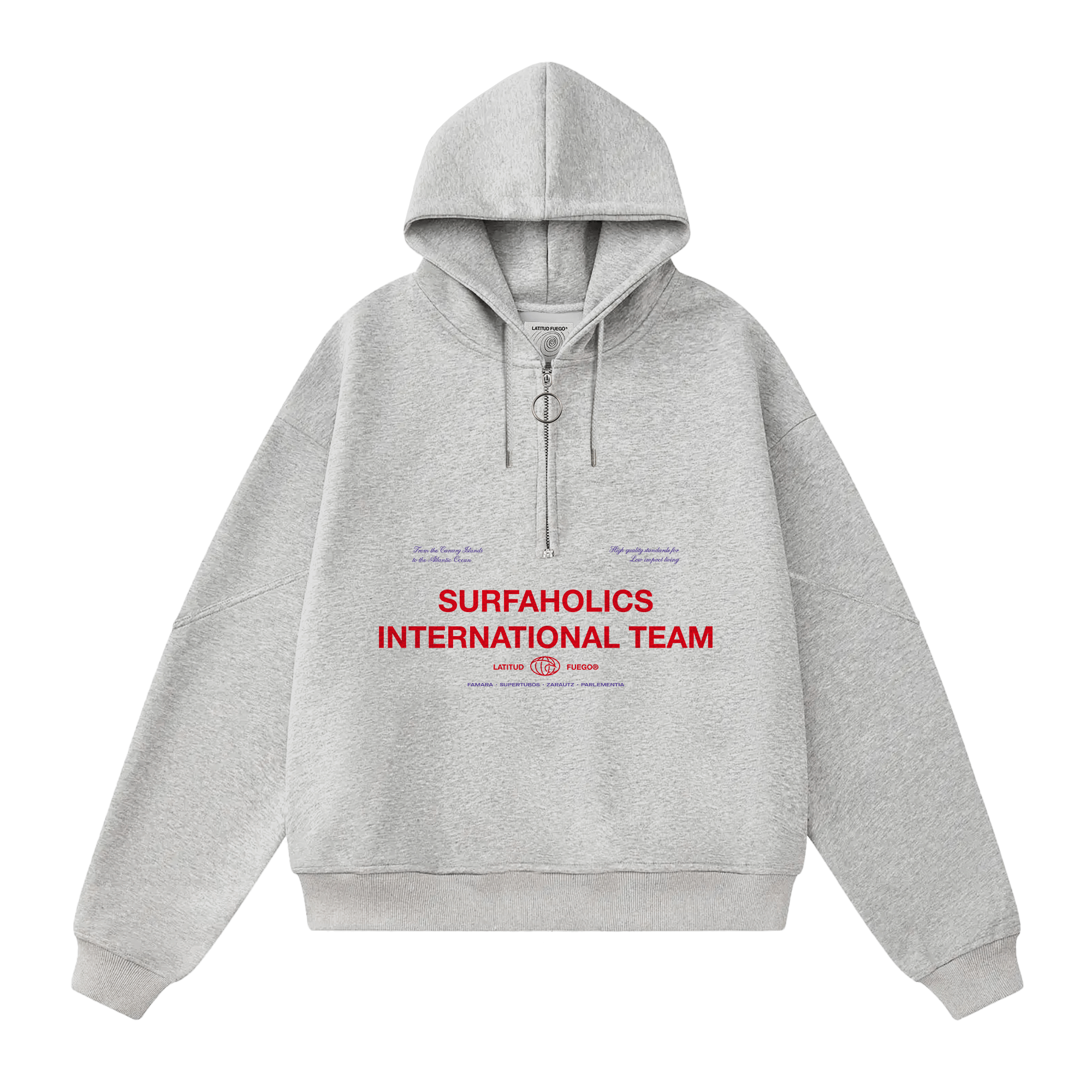 WS Hoodie Zip International · Grey melange
