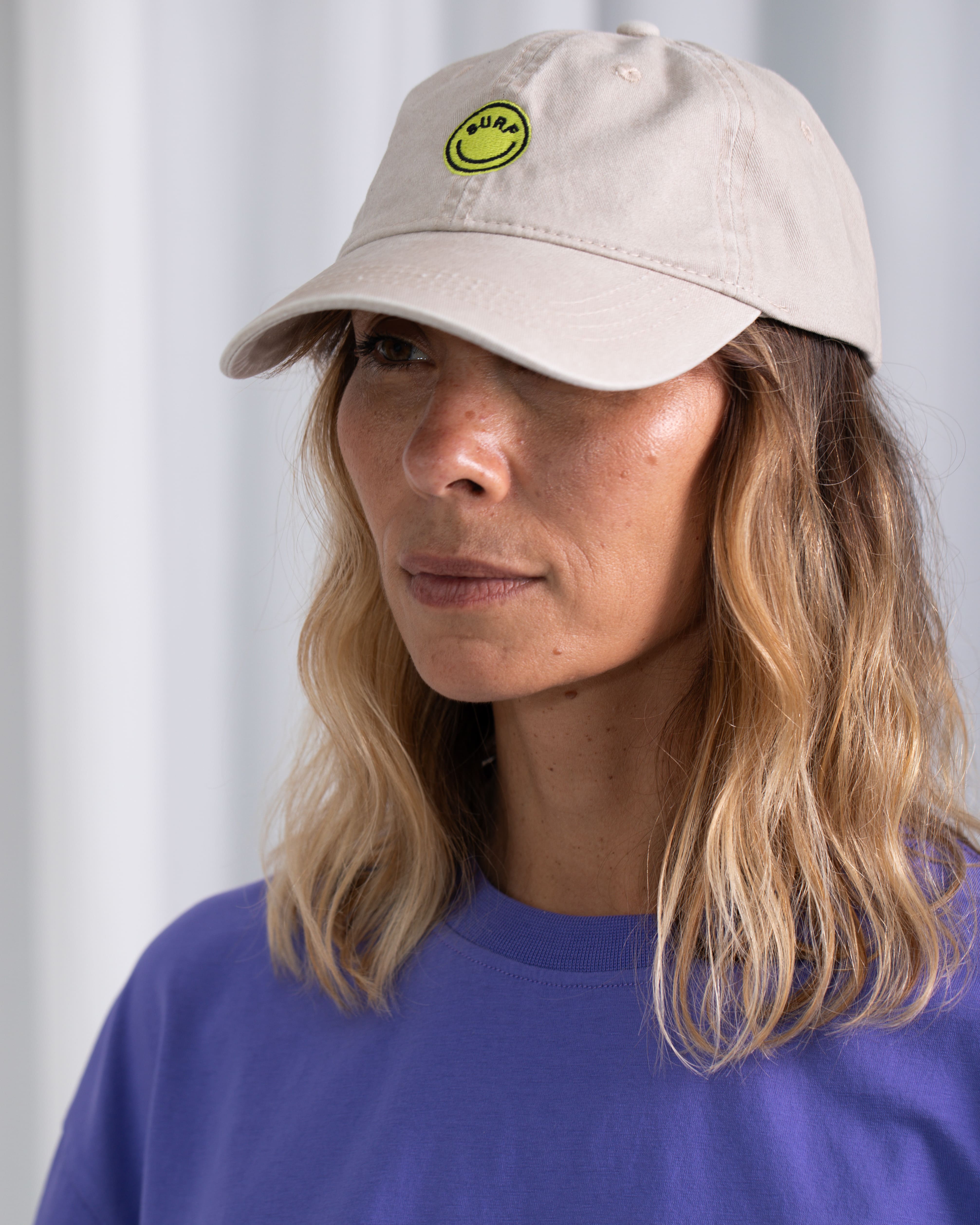 WS Smiley Cap · Stone