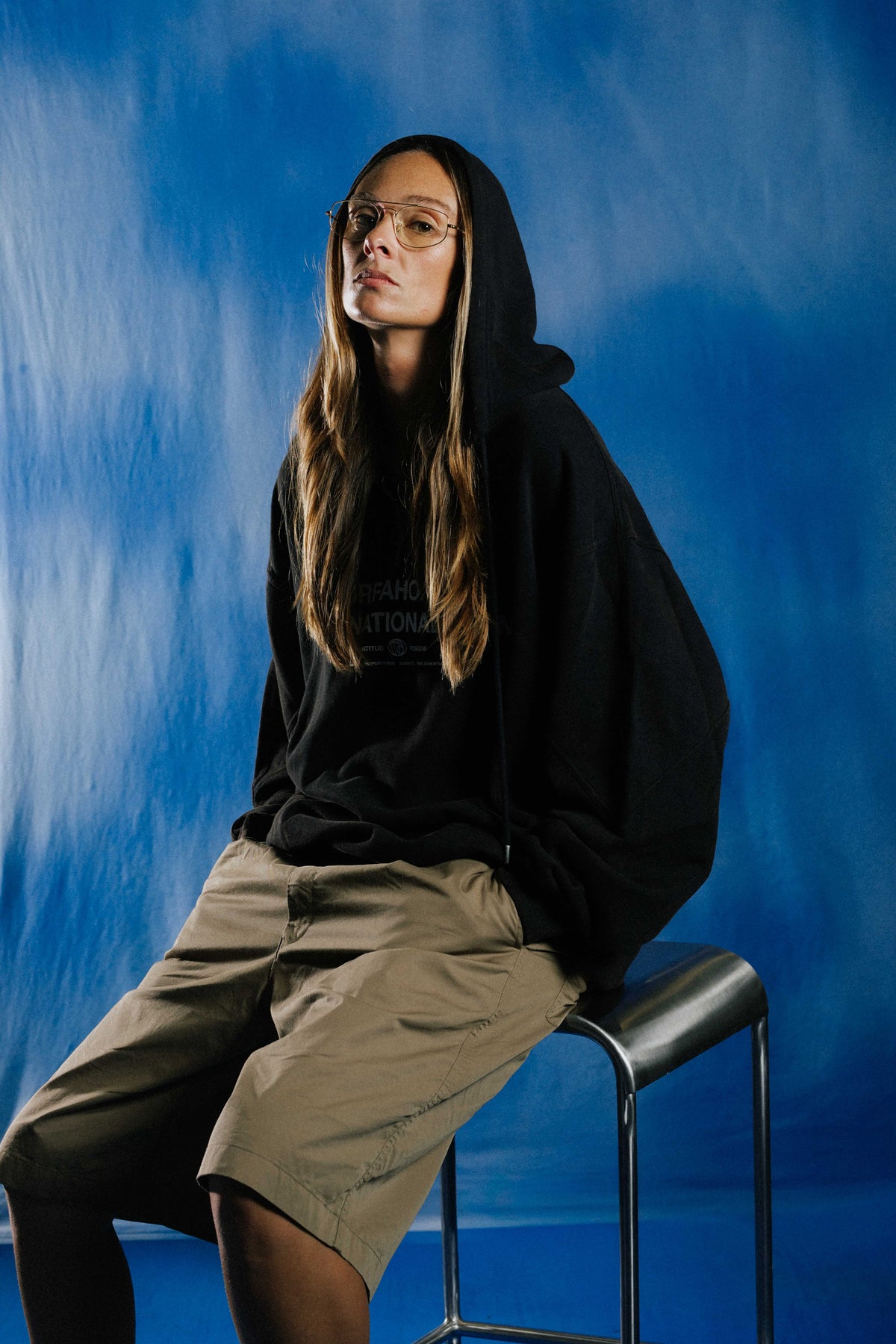 WS Hoodie Zip International · Faded Black