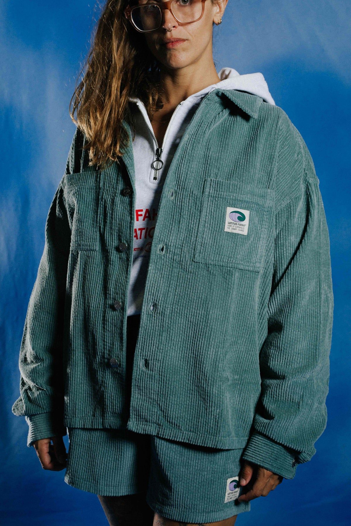 WS Corduroy Short · Faded Water Green